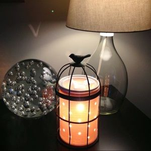 Scentsy Etched Core Warmer w/ Birdcage Wrap